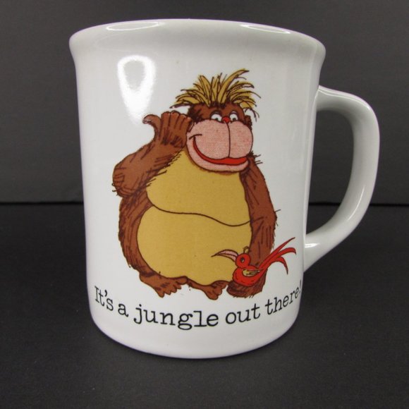 Its A Jungle Out There Orangutan Vtg Coffee Mug - Picture 2 of 10